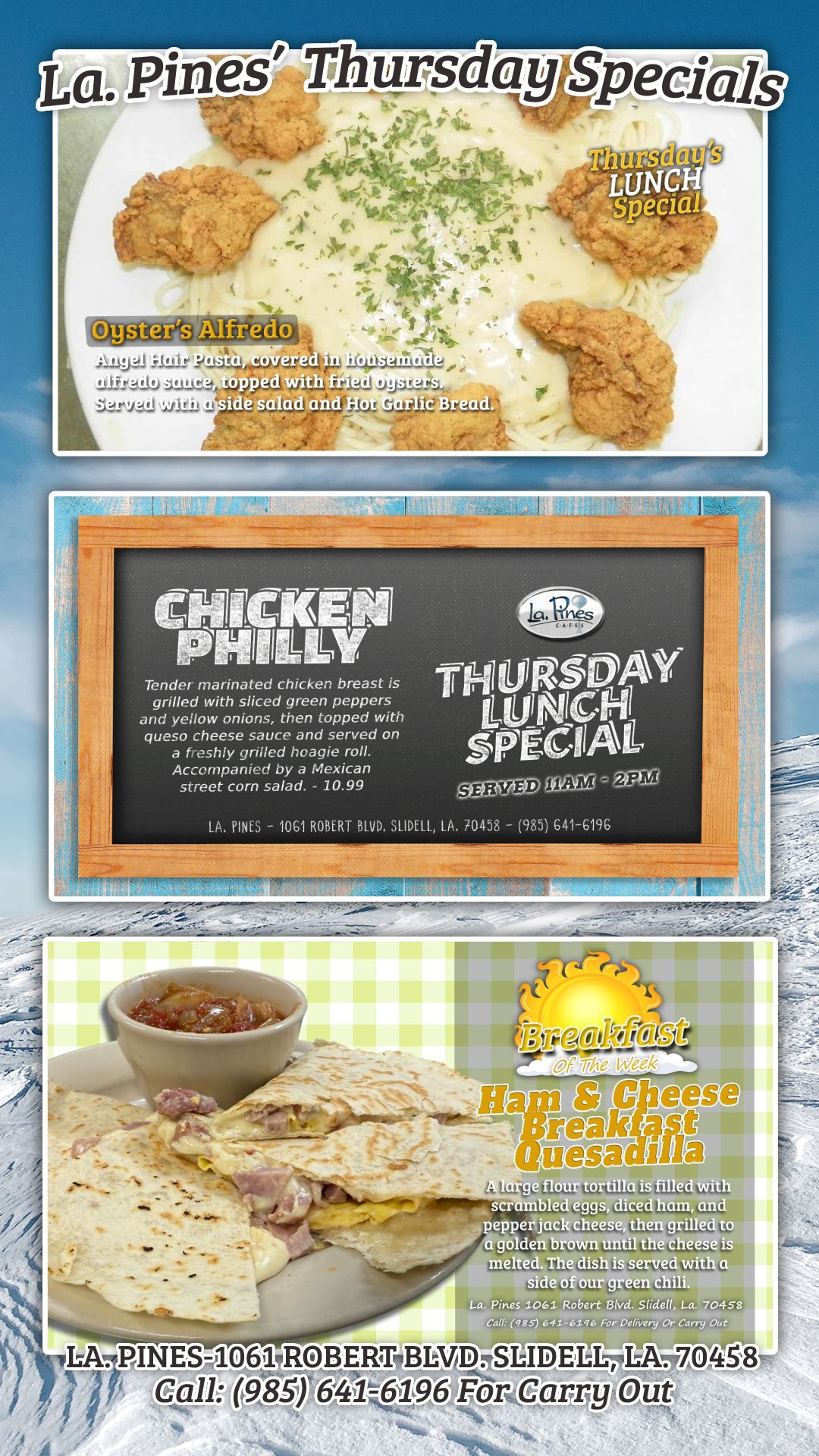 La․ Pines – Thursday’s Specials Starting November 13, 2025.