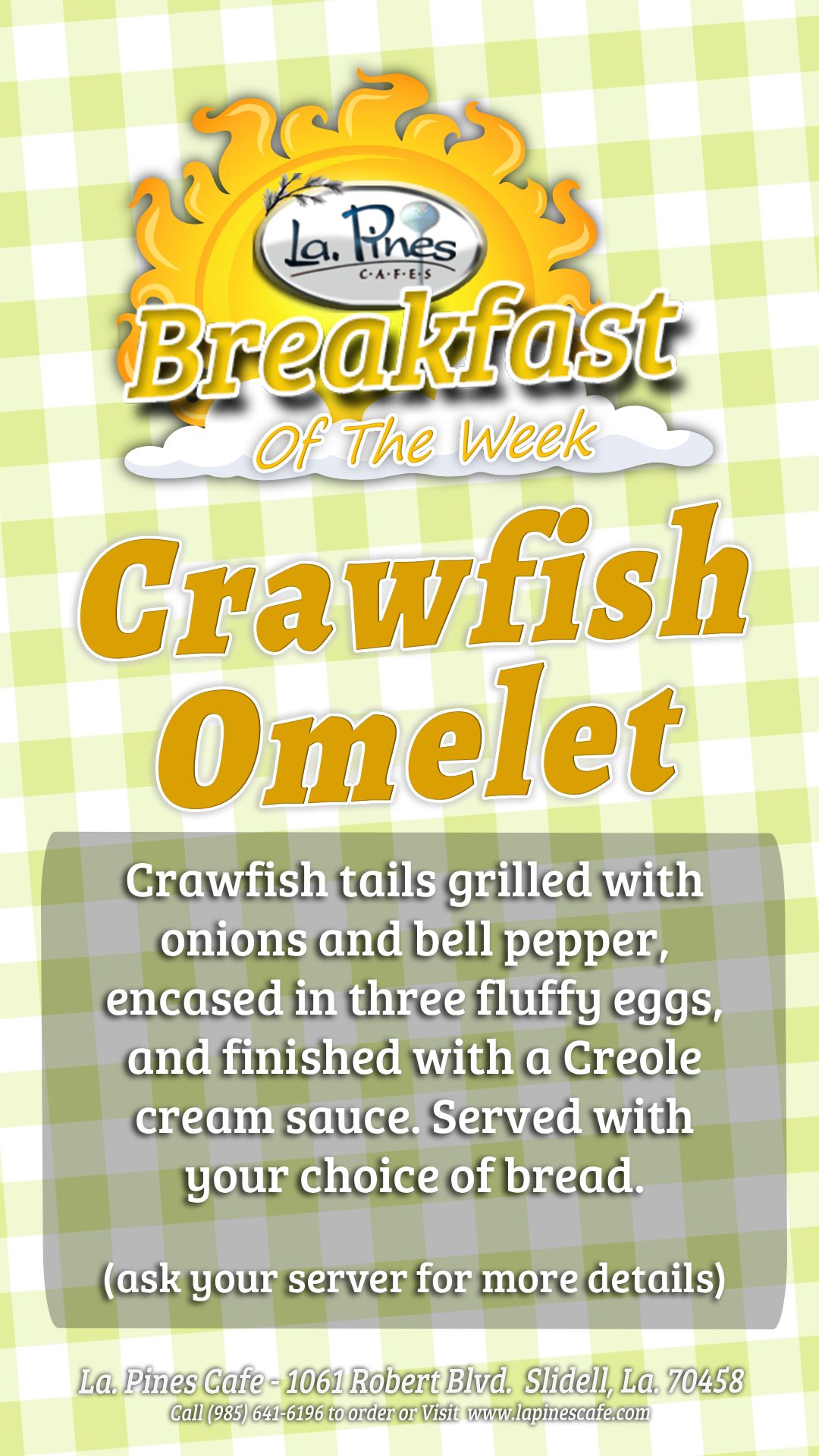 Breakfast Of The Week Starting March 16, 2026.