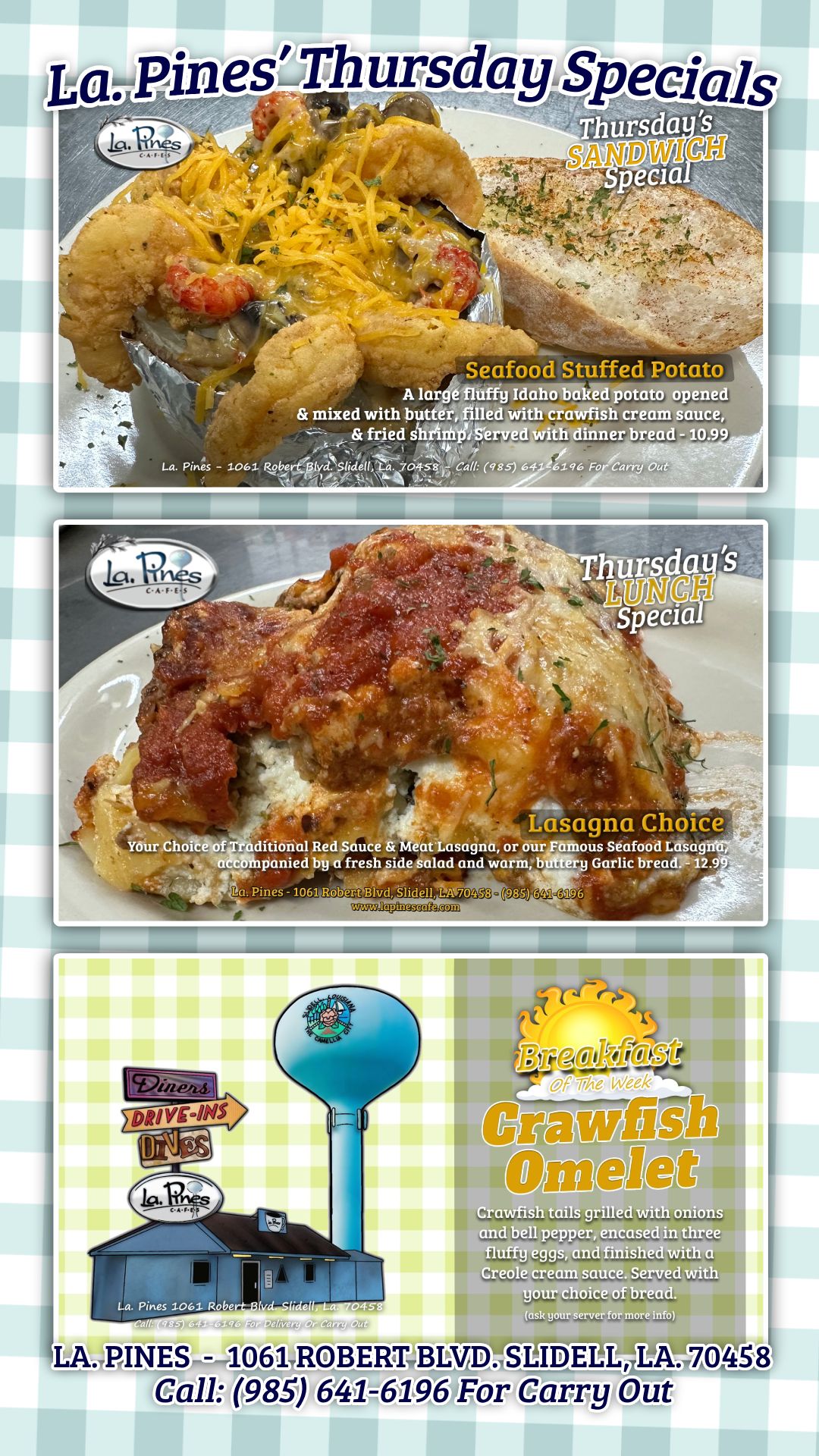 Daily Specials For Thursday, March 19, 2026.