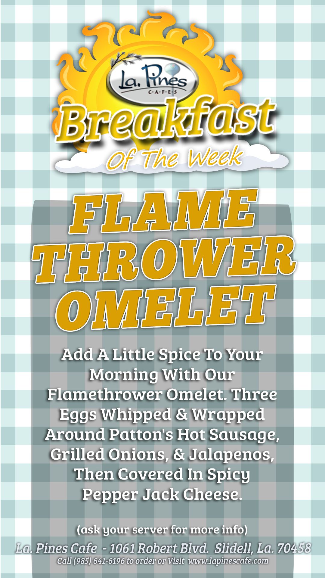 Breakfast Of The Week Starting March 23, 2026.