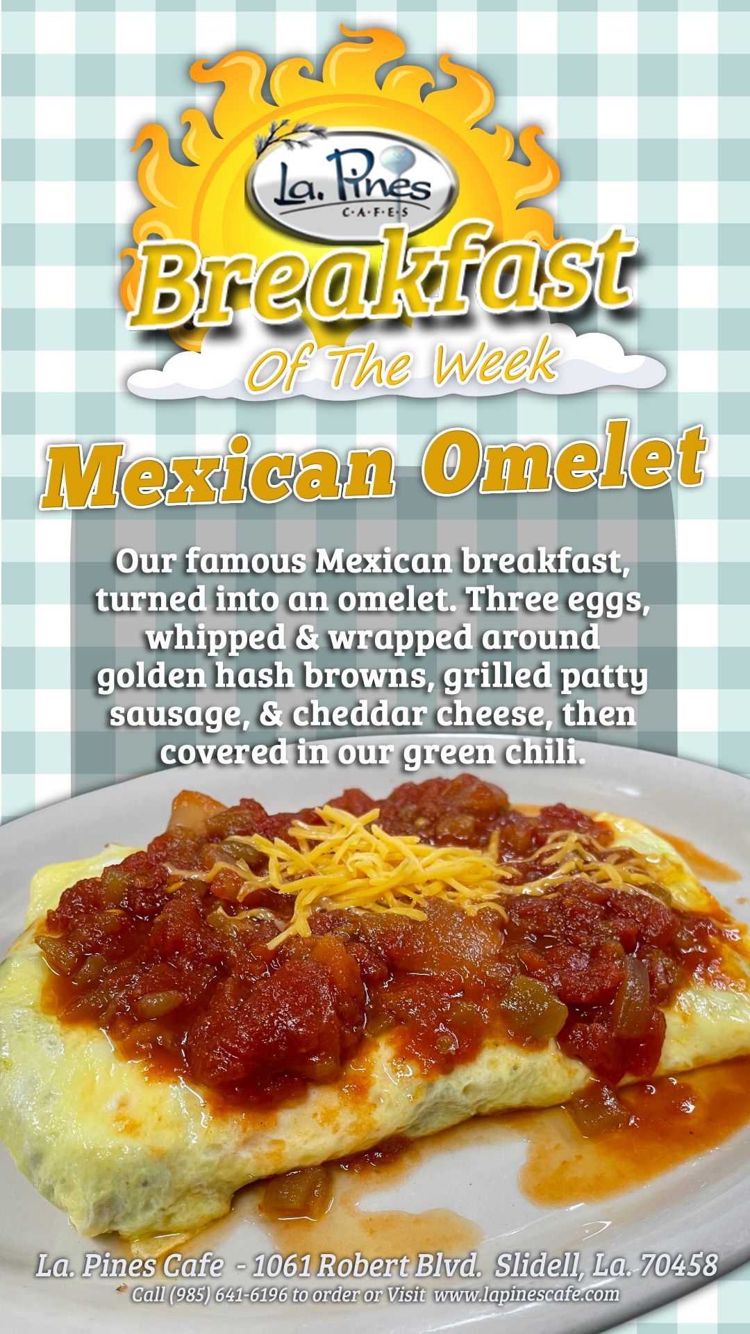 Breakfast Of The Week Starting March 29, 2026.