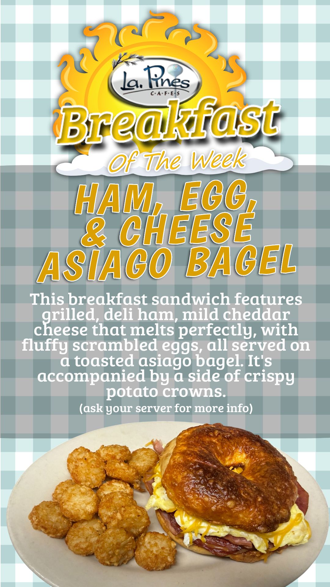 Breakfast of the week starting April 20, 2026.