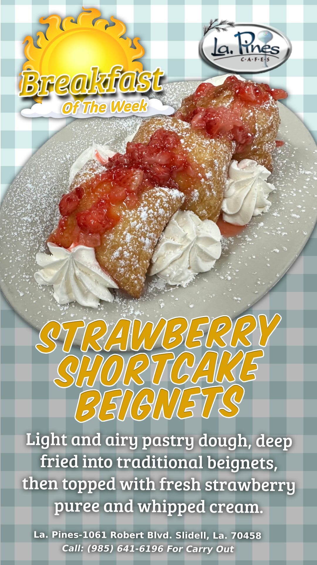 Breakfast of the week starting June 22, 2026.