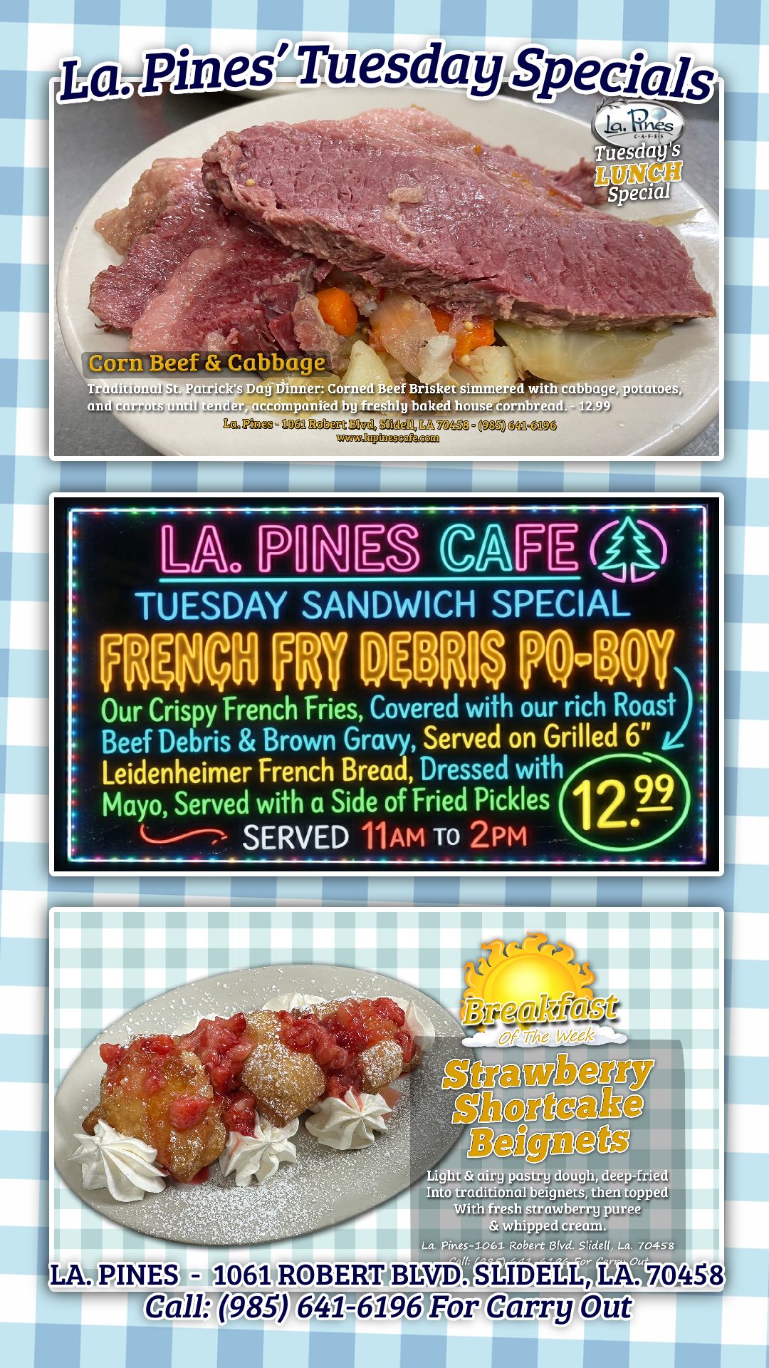 Lunch Specials For Jun 23, 2026.